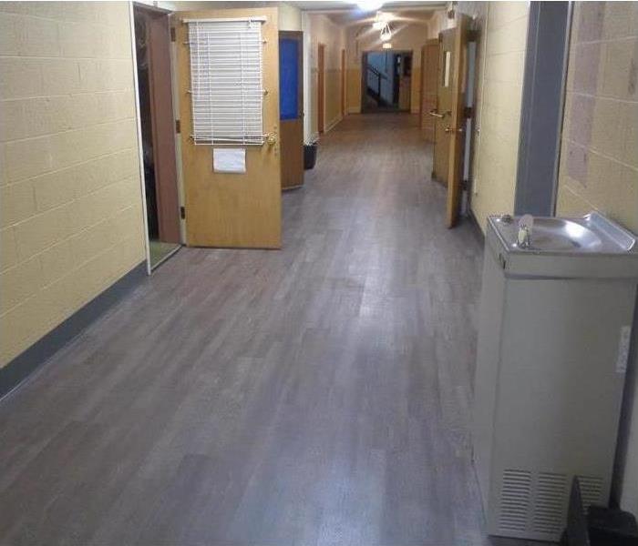 hallway dried with new floor