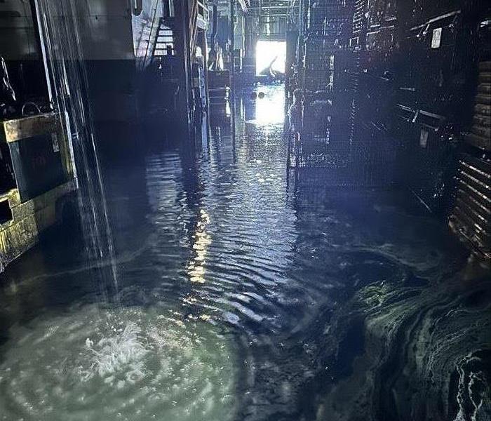 Flooded commercial property