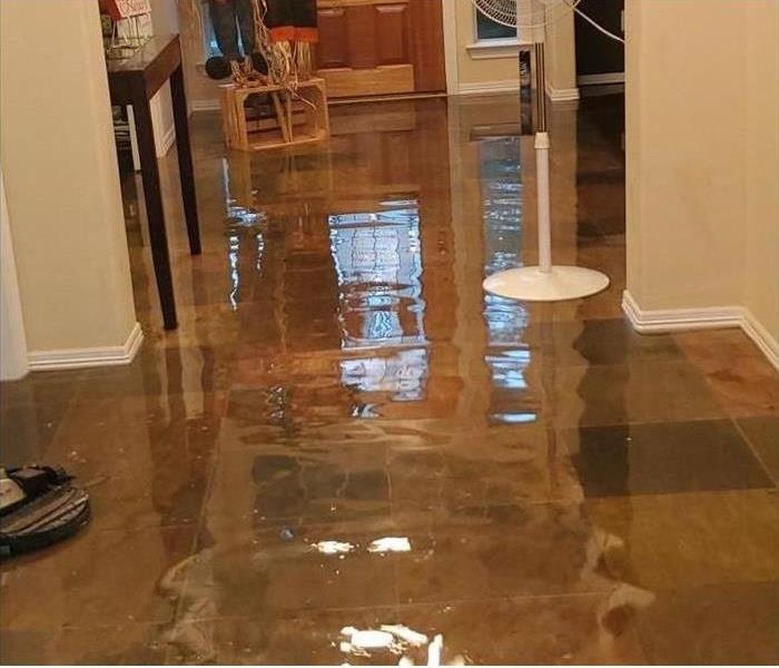 Water flooding inside of home